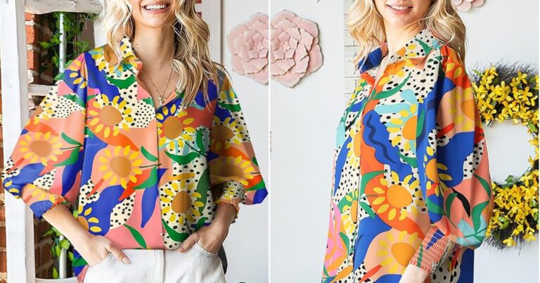 amazon vibrant blouse