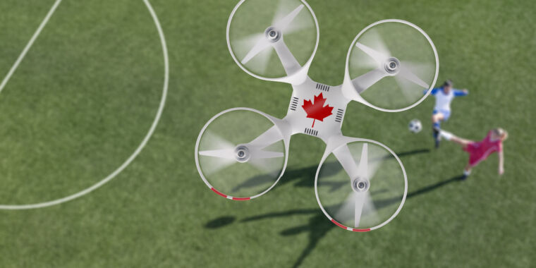 canada soccer drone spy