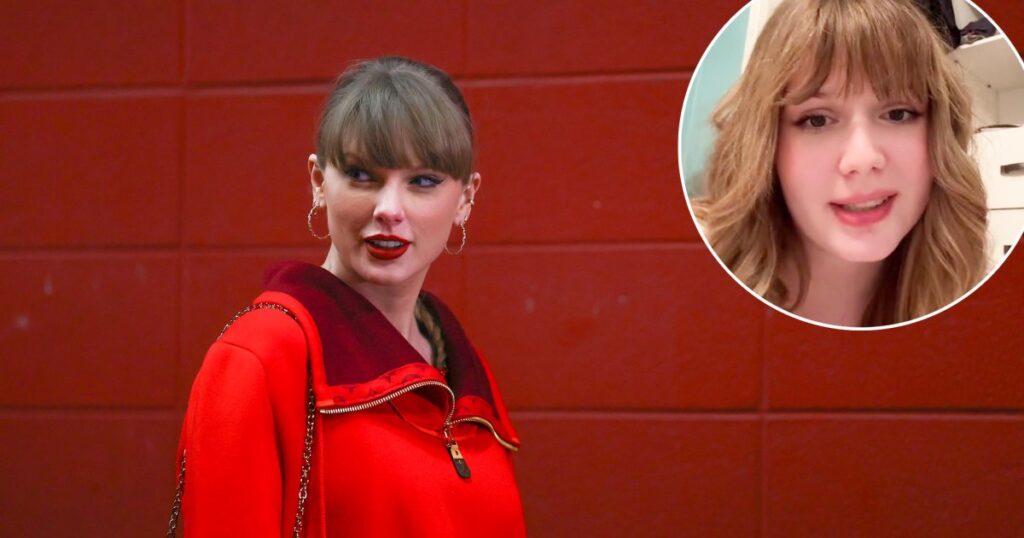 1Taylor Swift Lookalike Reacts to Being Identified as Pop Star at Chiefs vs Steelers Christmas Game