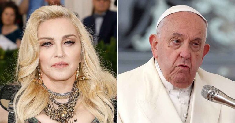 Madonna Sparks Controversy for Sharing AI Pic of Herself With Pope Francis 01 2024