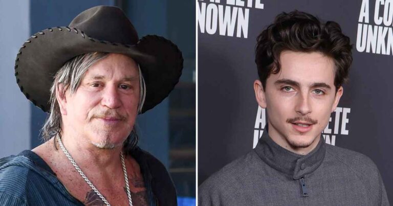 Mickey Rourke Says Timothee Chalamet Sucked as Bob Dylan in A Complete Unknown 1