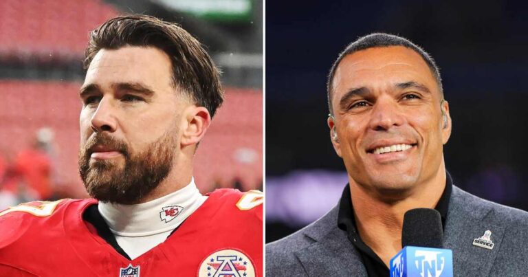 Travis Kelce Breaks Chiefs Receiving Touchdown Record Dunks Football in Homage to Tony Gonzalez 742