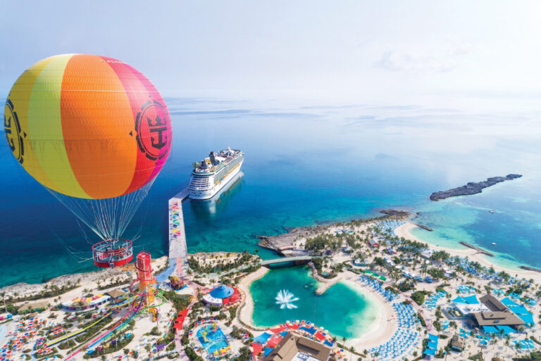 aerial view of CocoCay by Royal Caribbean