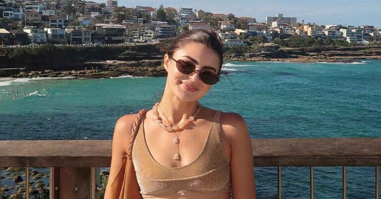 Rachael Kirkconnell Gets Sexy in Sparkly Swimwear 101